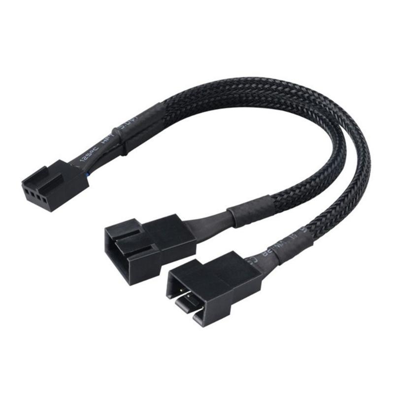 2-teiliges 4-Pin PWM Computer-Lüfter-Verlängerungskabel-Set 26 cm Länge zur Verbesserung des Luftstroms und zur Geräuschreduzierung