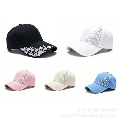 New Fashion Outdoor Adult Cap Spring Summer Ladies Simple Hot Diamond Baseball Hat