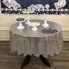 Tablecloth Round Shape Stunning Sequins Reusable Tablecloth Scratch-Resistant Breathable Stain-Resistant Table Cover