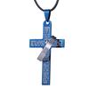 ZRM Jewelry Stainless steel Bible Necklace Jesus Cross Pendant For Men Women Gifts