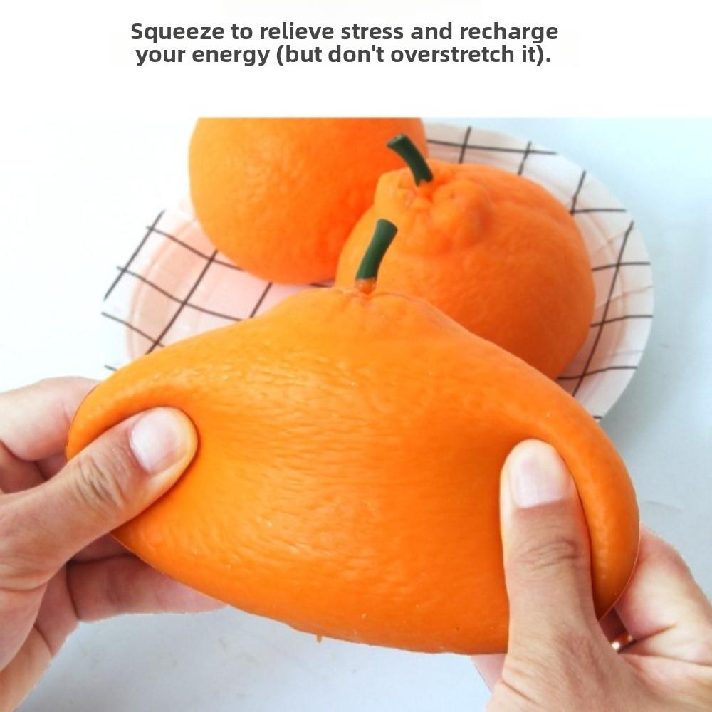 Orange Stress Crunchy Squeeze Ball Squeeze Toy Soft Feel Fidget Toy Sensory Anti Stress Toys For Kids  Adults