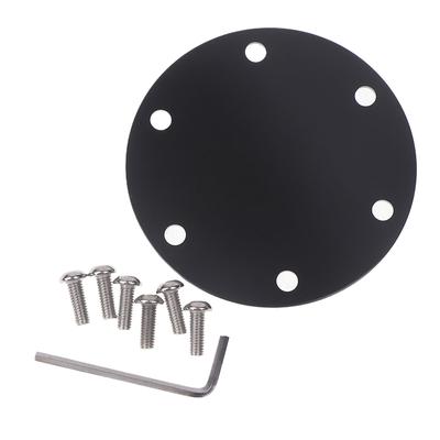 Aluminio 6 Agujeros Volante Botón de Claxon Placa Cubierta de Eliminación 3.35" X 0.06" X 3.35" Accesorios para Automóvil Herramientas