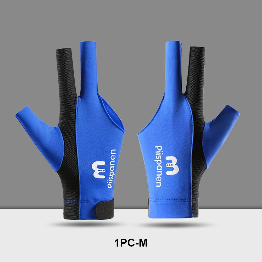 1PC Three-Finger Billiard Gloves Stitching Design Breathable Non-Slip Self-Adhesive Cloth Fixed Gloves Billiard Supplies