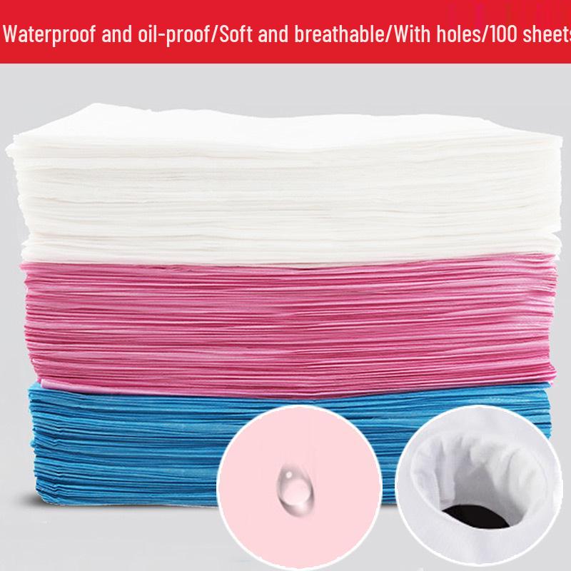 Waterproof Disposable Non-woven Bed Sheets with Face Hole for Beauty Salon Massage