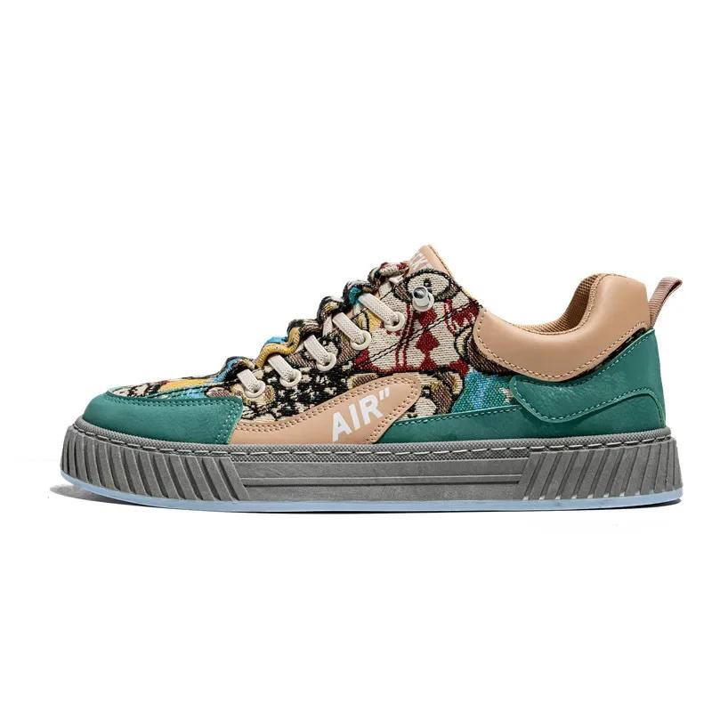 Gedrucktes Persönlichkeitsdesign Street Fashion Schnürschuhe Sport Plateau Herrenschuhe Boardschuhe Zapatillas Hombre 2024