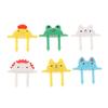 6pcs Animal Farm Dinosaur Fruit Fork Mini Cartoon Children Snack Cake Dessert Pick Toothpick Bento Lunches Party Decoration