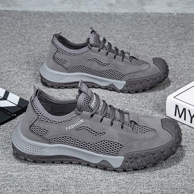 Training Working Shoes for Men 2025 Breathable Mesh Casual Shoes Summer Anti Slip Wear-resistant Hiking Shoes Running Sneakers