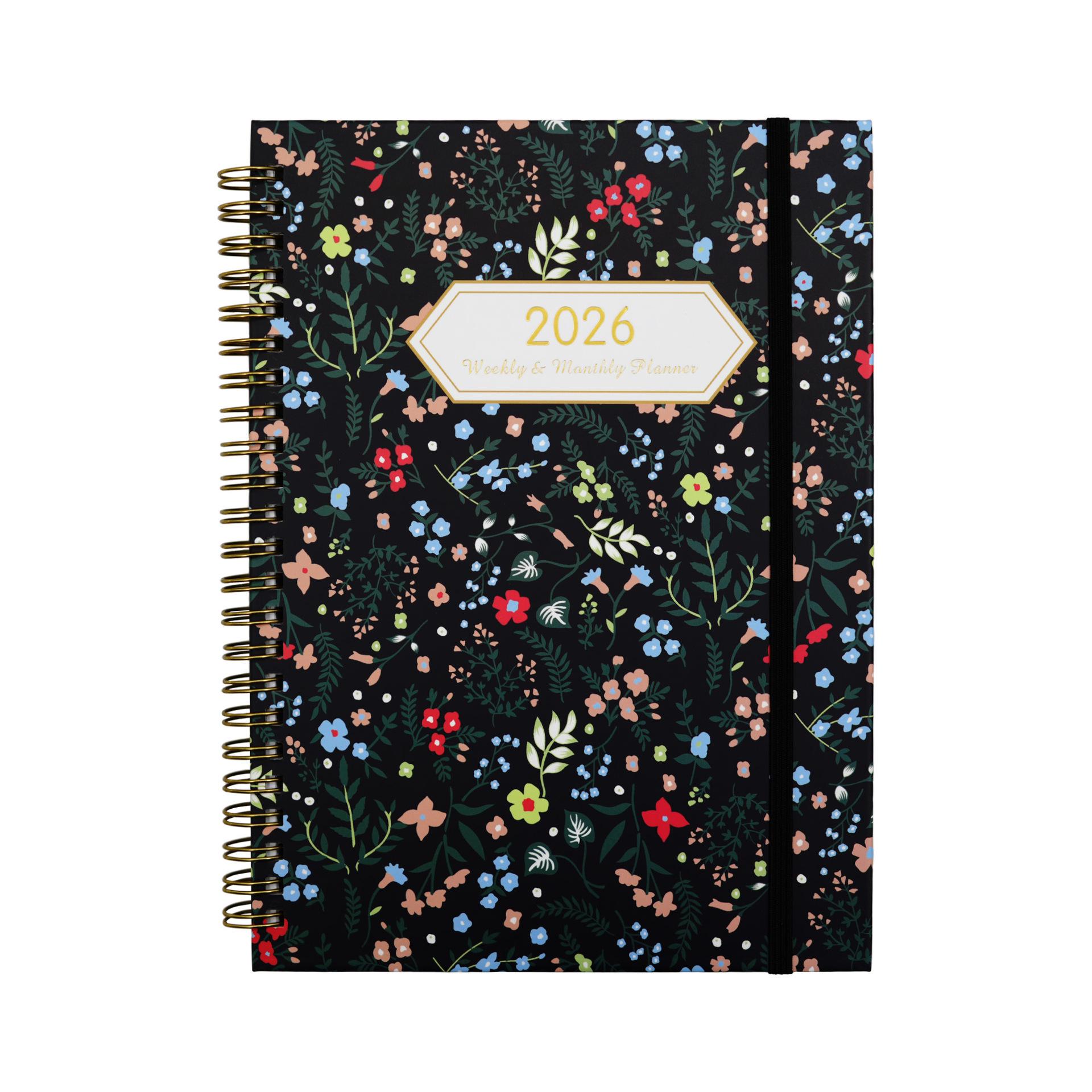 2026 A5 Coil Weekly Planner with Strap – Cross-border Diary & Custom Monthly Schedule Book