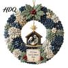 Relaxing Holiday Craft Projects 3D Fabric Wreath Poke Art Kit for Adults Christmas Unique Keepsake Presents Kit Santa Snowman Design
