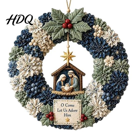 Relaxing Holiday Craft Projects 3D Fabric Wreath Poke Art Kit for Adults Christmas Unique Keepsake Presents Kit Santa Snowman Design