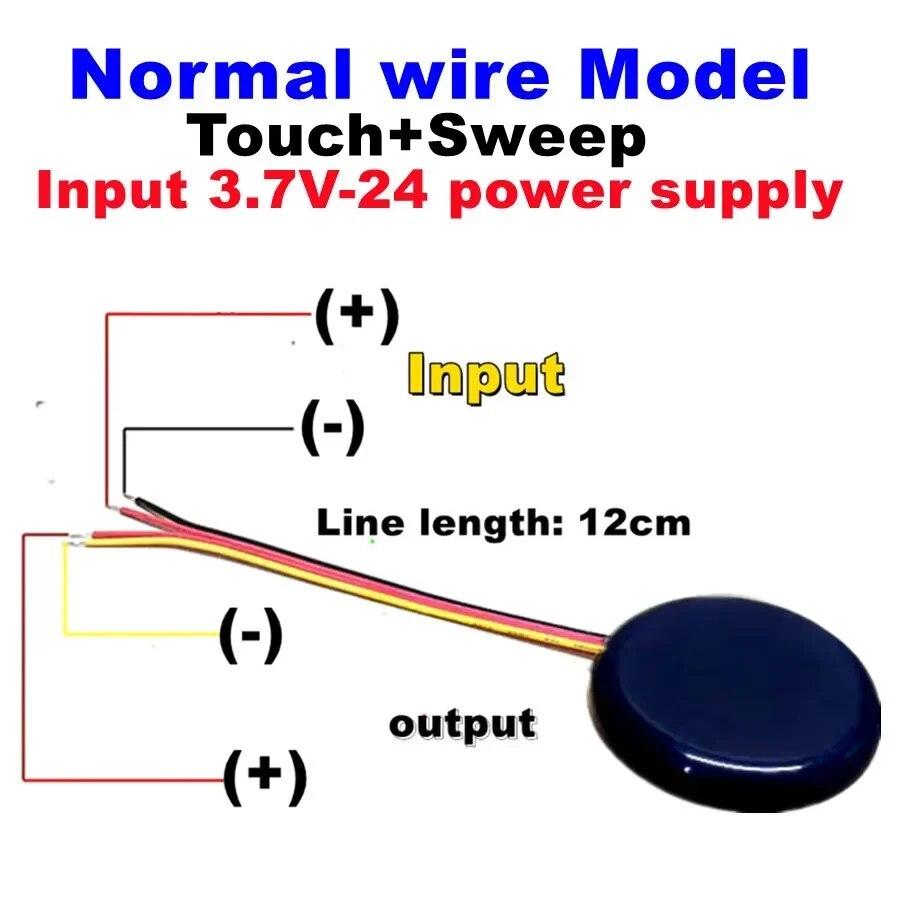 Sweep Dimmer Sensor Penetrating Switch DC 12V Wood Panel Touch Switch LED Dimmable Touch Sensing Hidden for Wood Home Lighting