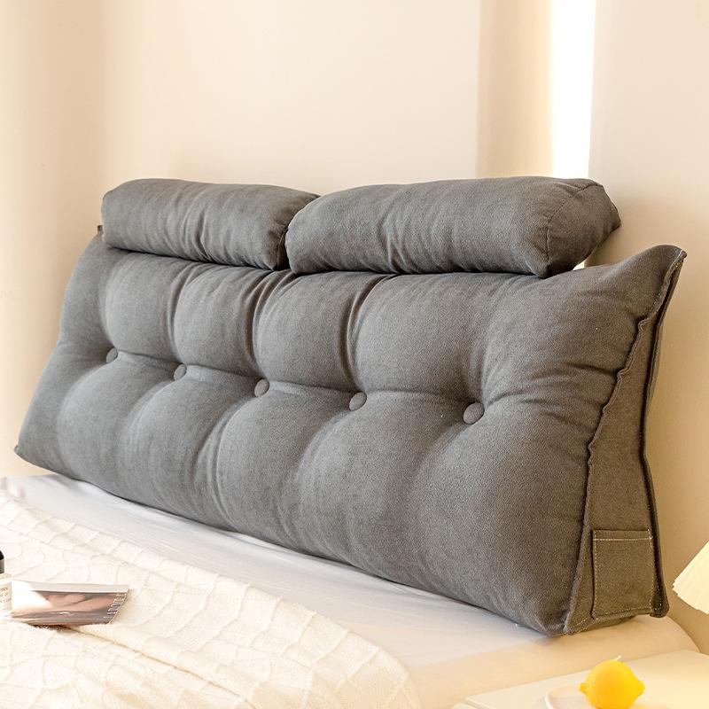 Soft Tatami Headboard Cushion: Removable, Washable, Lumbar Support & Anti-collision.