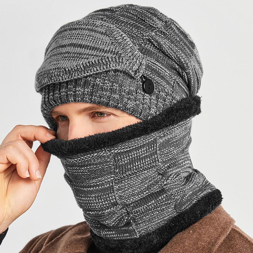 Winter cold weather gear neck warmer beanie mask hat set for men