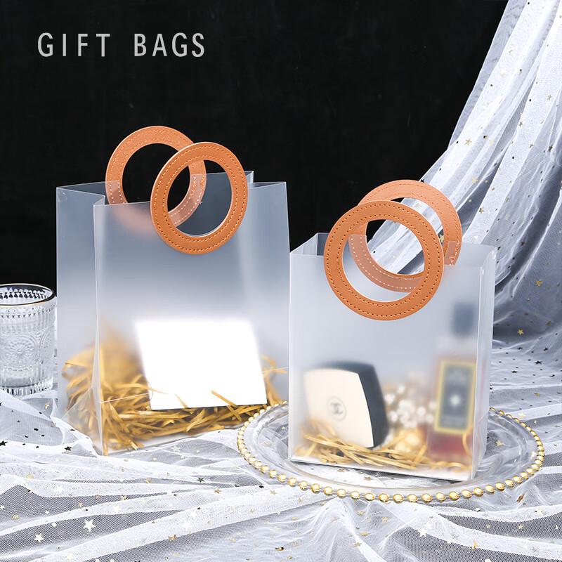 Frosted PVC Gift Tote Bags (5-Pack)