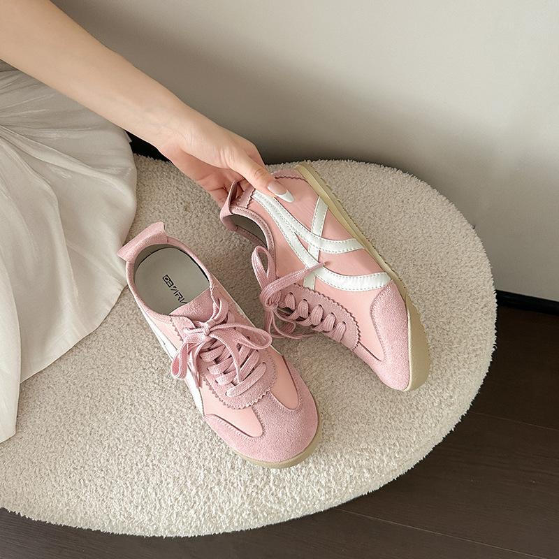 Star with the same 2025 new inner height increase silk color matching heels Forrest Gump shoes casual shoes women's German training shoes