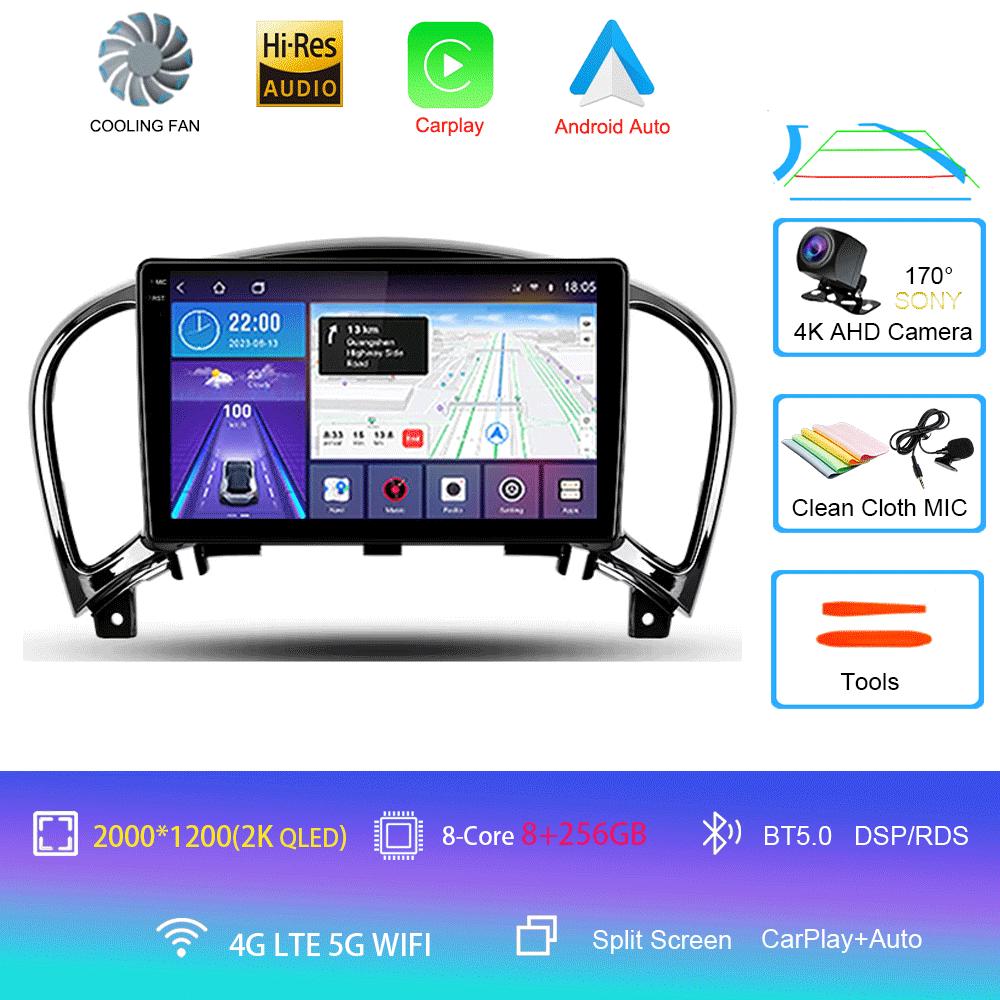 Car Radio Android 14 Carplay For Nissan Juke YF15 2010 - 2014 Navigation GPS Multimedia Video Player WiFi+4G Stereo DSP Video BT
