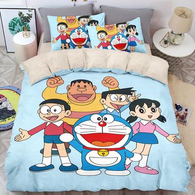 3D Gedruckte D-Doraemon Bettbezug D-Doraemon Bettwäsche Set Anime Bettdecke Bettbezug für Kinder Mädchen Jungen Teenager