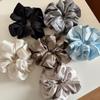 Luxury Silk Cream Satin Scrunchie: Extra Large French-Style Hair Accessory