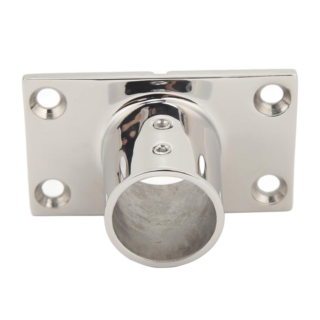 Boat Handrail Fitting Rectangle Base Silver Sturdy Rust-proof Rail for