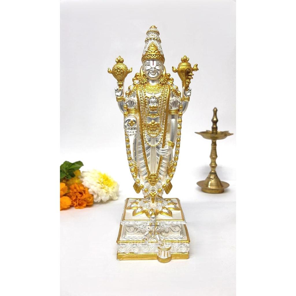 Lord Tirupati Balaji Idol with Garuda Murti for Mandir Pooja Room Lord Vishnu Shree Venkateswara Swamy Statue God Balaji Home Decor