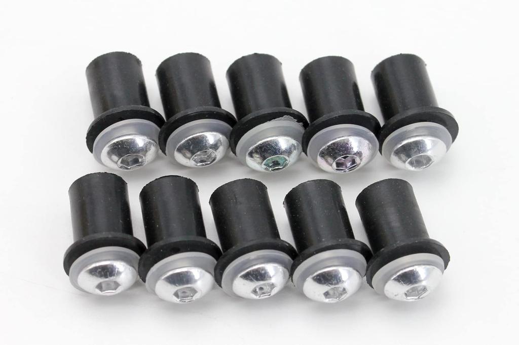 Click Post Shipping General Purpose Screen Bolt Silver 5mm Cowl