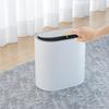 25.5x25x16.5cm Push-type Bathroom Trash Can With Lid Trash Bin Anti-odor Garbage Can Kitchen Press Top Garbage Can Waste Basket