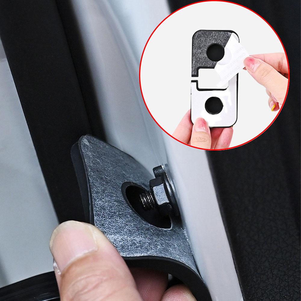 4x Silicone Car Door Stabilizer Lock Protector Cover Shock Absorbing Stopper Case Universal for Auto Door Limiter Arm Guard