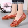 Lightweight Breathable Genuine Leather Moccasins Ladies Non-Slip Bean Walking Shoes Fashion Summer Hollow Slip-On Sandals Women