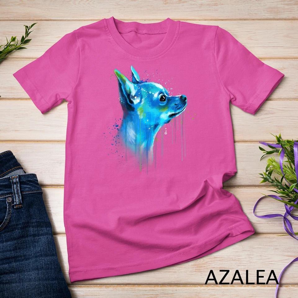 Cute Chihuahua Watercolor Painting Art T-Shirt Unisex T-shirt 1 S