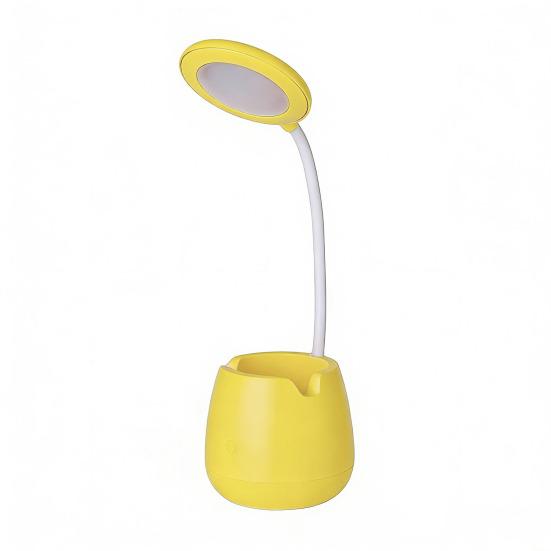 LED Desk Lamp with Pen Holder Small Dimmable Rechargeable Table Lamp with Flexible Gooseneck for Home Office Bedroom Desktop Nightstand