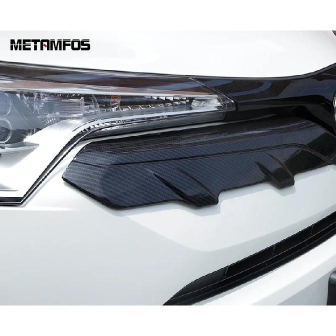 Front Mesh Center Grille Racing Grill Trim Sticker For Toyota C-HR CHR 2016 2017 2018  Carbon Fiber Accessories Car Styling