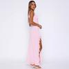 Luxury Black Formal Maxi Dress For Women Ruched Bust High Waist Flowy Ruffle Hem Gown For Brunch Birthday Wedding Guest Clubwear