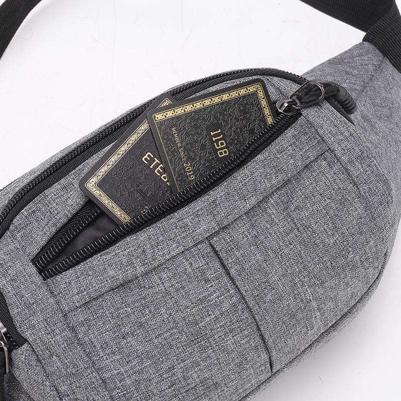 Men's Korean Style Trendy Chest Bag: Travel, Outdoor, Leisure Sports, Shoulder Bag, Messenger, Mobile Phone Holder.