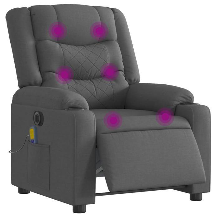 VidaXL Electric Massage Recliner, Relaxation Chair with Adjustable Backrest and Footrest, Salon Seat 3206571