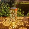 Solar Sunflower Garden Lantern Metal Outdoor Hanging Light Waterproof Energy-Saving Tabletop Light for Patio Pathway Decor