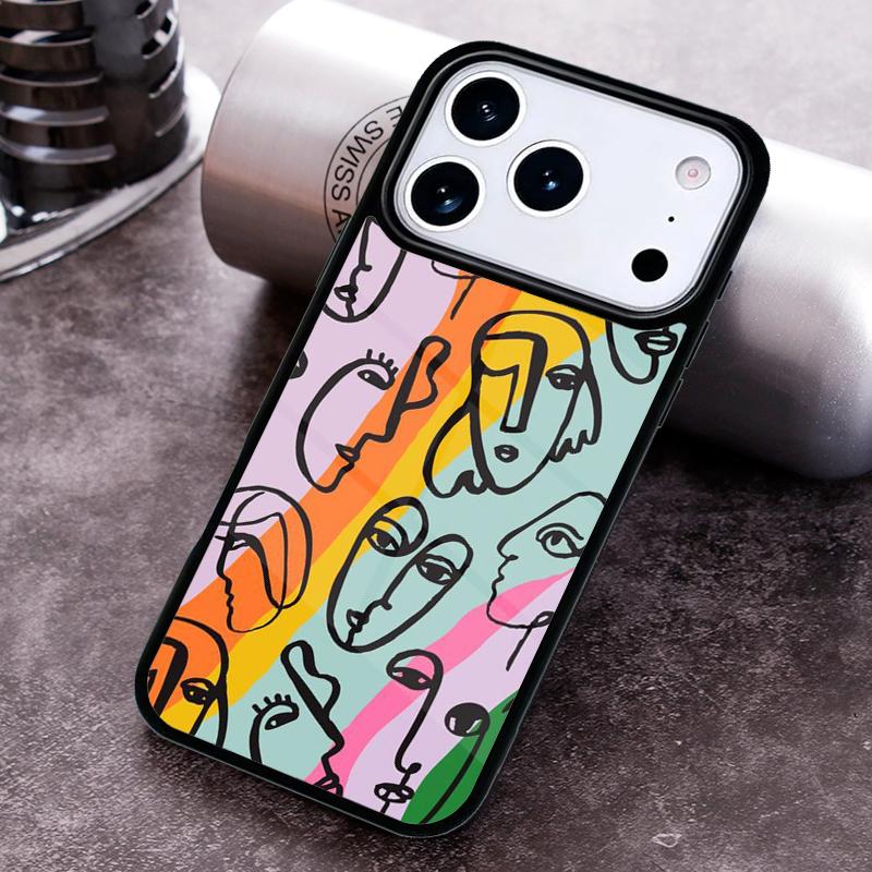 Picasso Abstrakte Kunst Malerei Handyhülle für iPhone 17 16 15 Pro Max Air 14 13 12 11 Plus Stoßfeste Capa Hülle