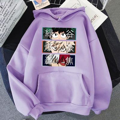 My Hero Academia Pull à manches longues mode automne hiver Anime Deku Bakugou Katsuki Todoroki Shoto Sweat à capuche de sport en plein air