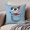 Warm Cute Cartoon H-Hilda Cushion Cover Pillowcase Anti-dustmite Invisible Zipper Short Plush Sofa Cushion