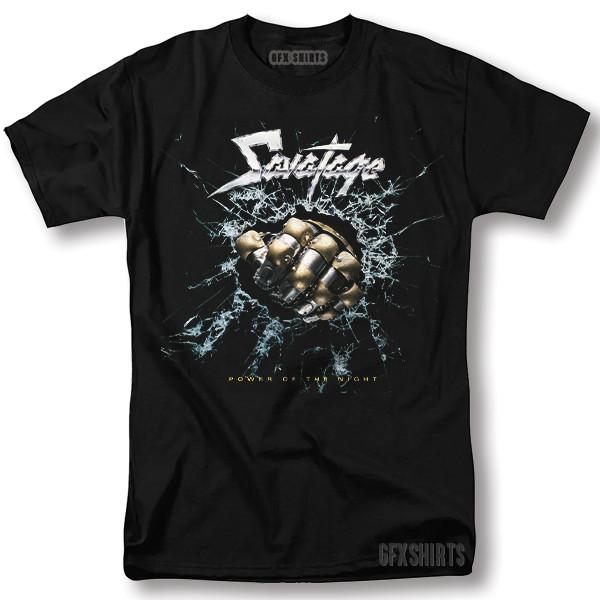 Футболка Savatage Power of the Night Концертный Тур Рок Графический Дизайн Винтаж Унисекс Футболка S