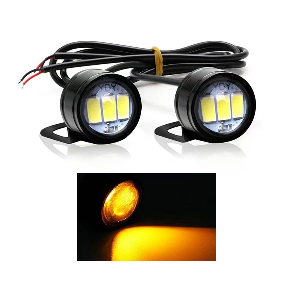 2ks Motocykl Auto LED DRL Denní svícení Záložní světlo Eagle Eye Automobily Parkovací směrové světlo pro couvání
