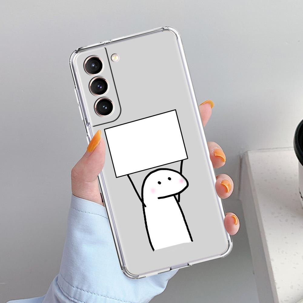 Phone Case For Samsung Galaxy S26 S25 S24 S23 S22 Ultra S20 S21 FE 5G Plus Soft Clear Cover Cute Matchstick Men Couple