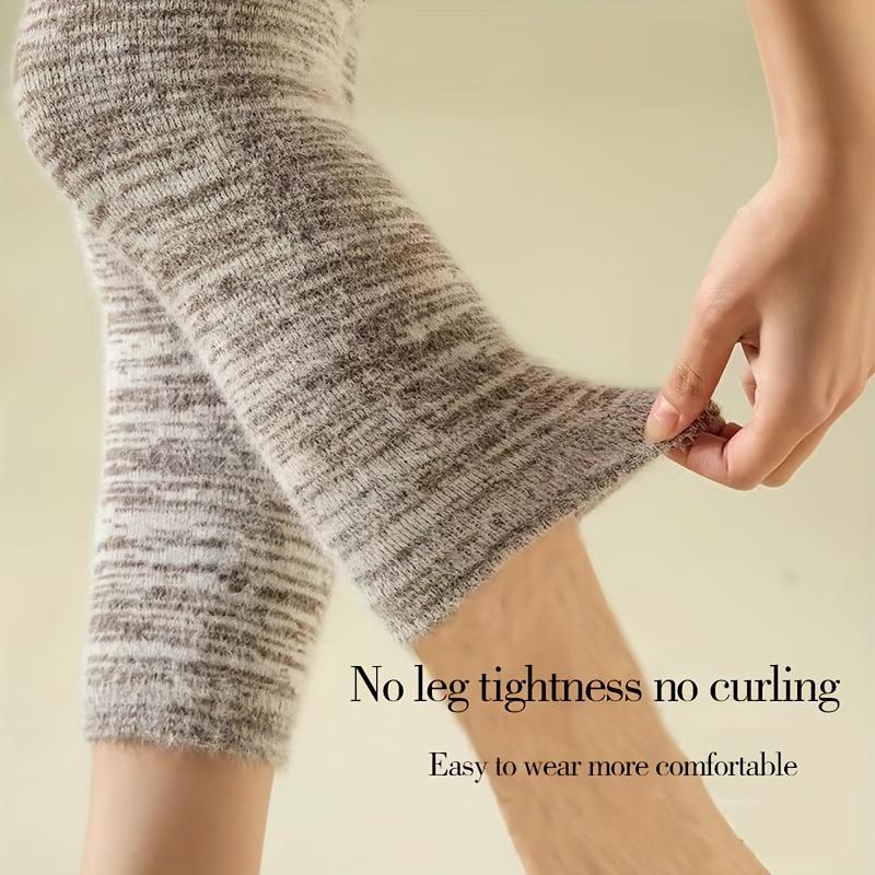 Winter Warm Knee Pads Thickened Cashmere-Blend Non-Slip Leg Sleeves Thermal Coldproof Joint Protection Cycling Hiking Knee Brace