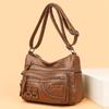 Vintage Pu Leather Luxury Purses and Handbags High Quality Women's Bag Design Multi-pocket Ladies Crossbody Shoulder Bags