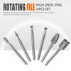 6-Piece High-Speed Steel Rotary File Set Carbide Rotary File Set Steel Coarse-Tooth Engraving Milling Cutter Woodworking