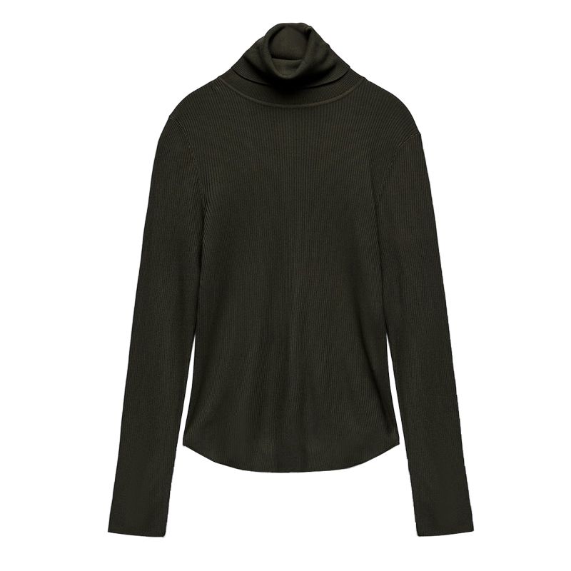 Fall and Winter Bottoming Long Sleeves Stand Collar Skinny Thin Pullover