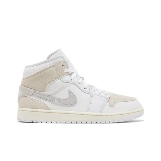 Air Jordan 1 Mid SE Craft Inside Out White Sail Retro Sneakers DM9652-120
