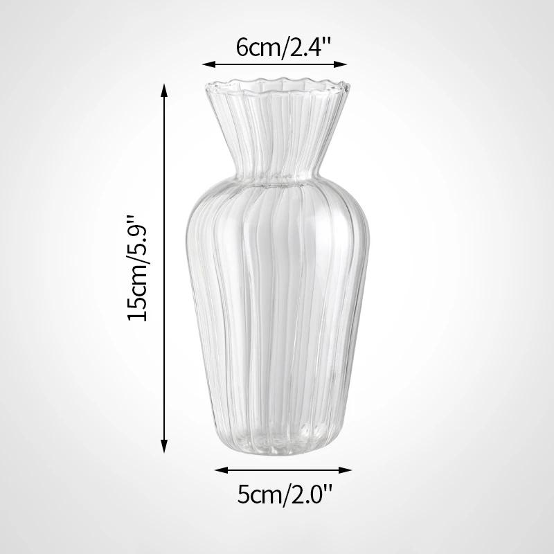 Glass Flower Vase Decoration Household Modern Decorative Vases Hydroponics Plant Bottle Multicolor Flower Plants Desktop Ornament