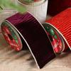 8.9cm Width Christmas Ribbon Velvet Gift Webbing DIY Craft Bow Material  Xmas Tree Wreath