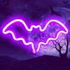 Halloween Decoration Lamp LED Moon Bat Neon Lamp Festival Neon Light For Bedroom Party Wall Home Hanging Decor Adult Kid Gift