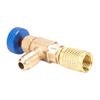 R410/R22 Safety Valve Sealed Brass 1/4 5/16 Inch Air Conditioning Charging Hose Valve Adapter Refrigeration Tool Air Conditioner